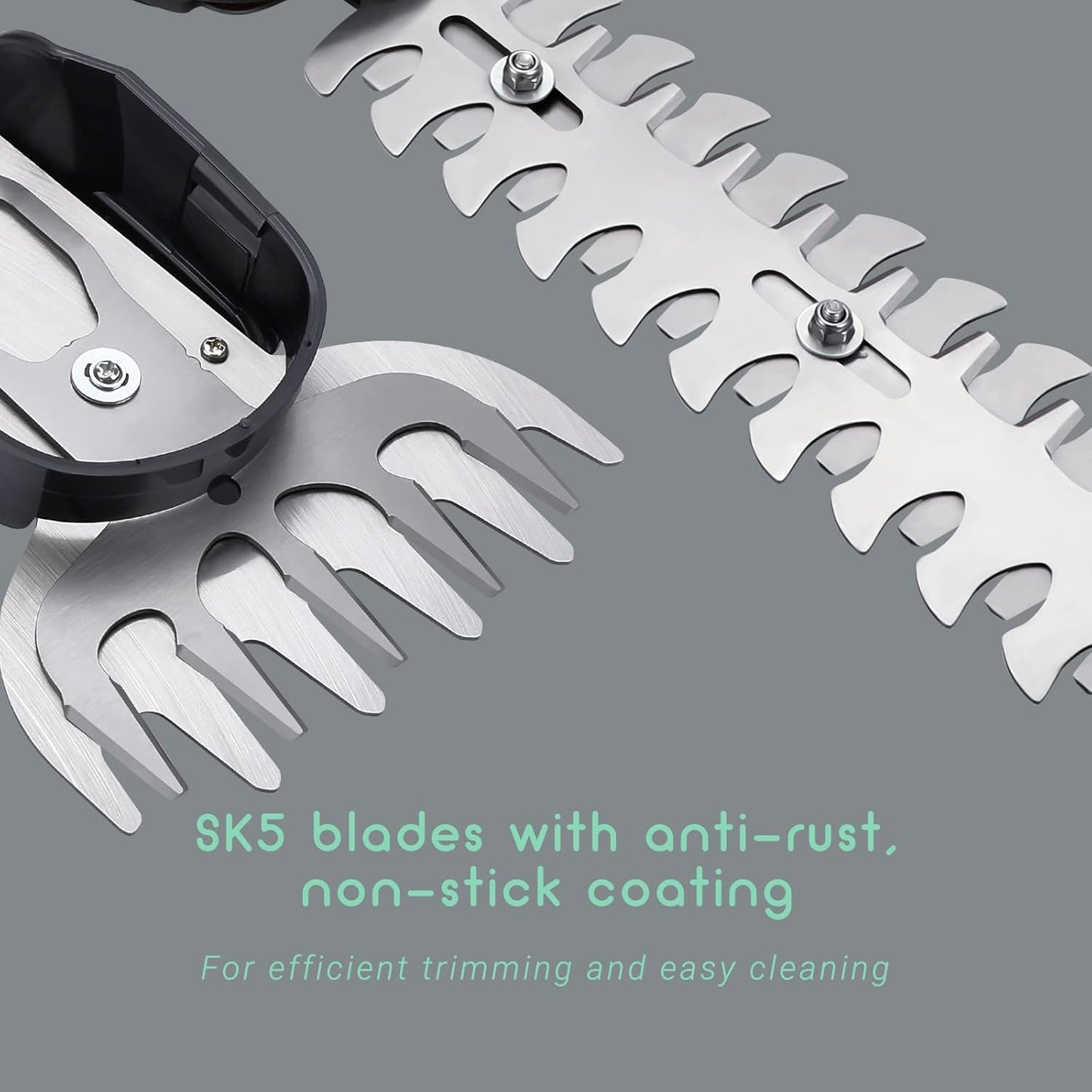 LUXBIRD 2-in-1 Mini Hedge Trimmer Cordless,Light Handheld Grass Trimmer, Electric Shrub Trimmer with 2Pcs Rechargeable Batteries (Yellow)