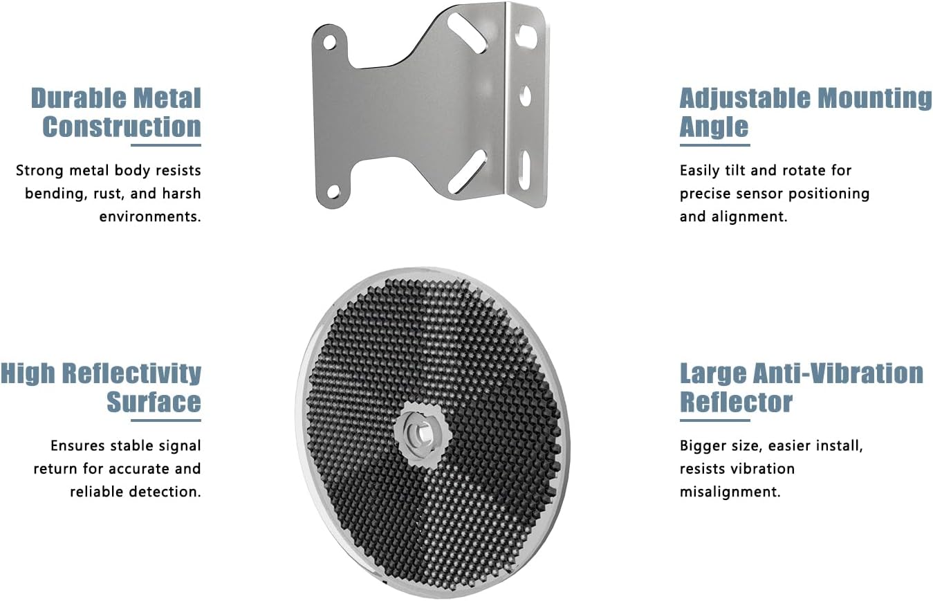 Blütezeit 1100lb Sliding Gate Opener with 40ft Visible Red Beam Photoelectric Sensor | Chain Drive Motor with 2 Remotes, 16.4ft Chains & Reflector Switch