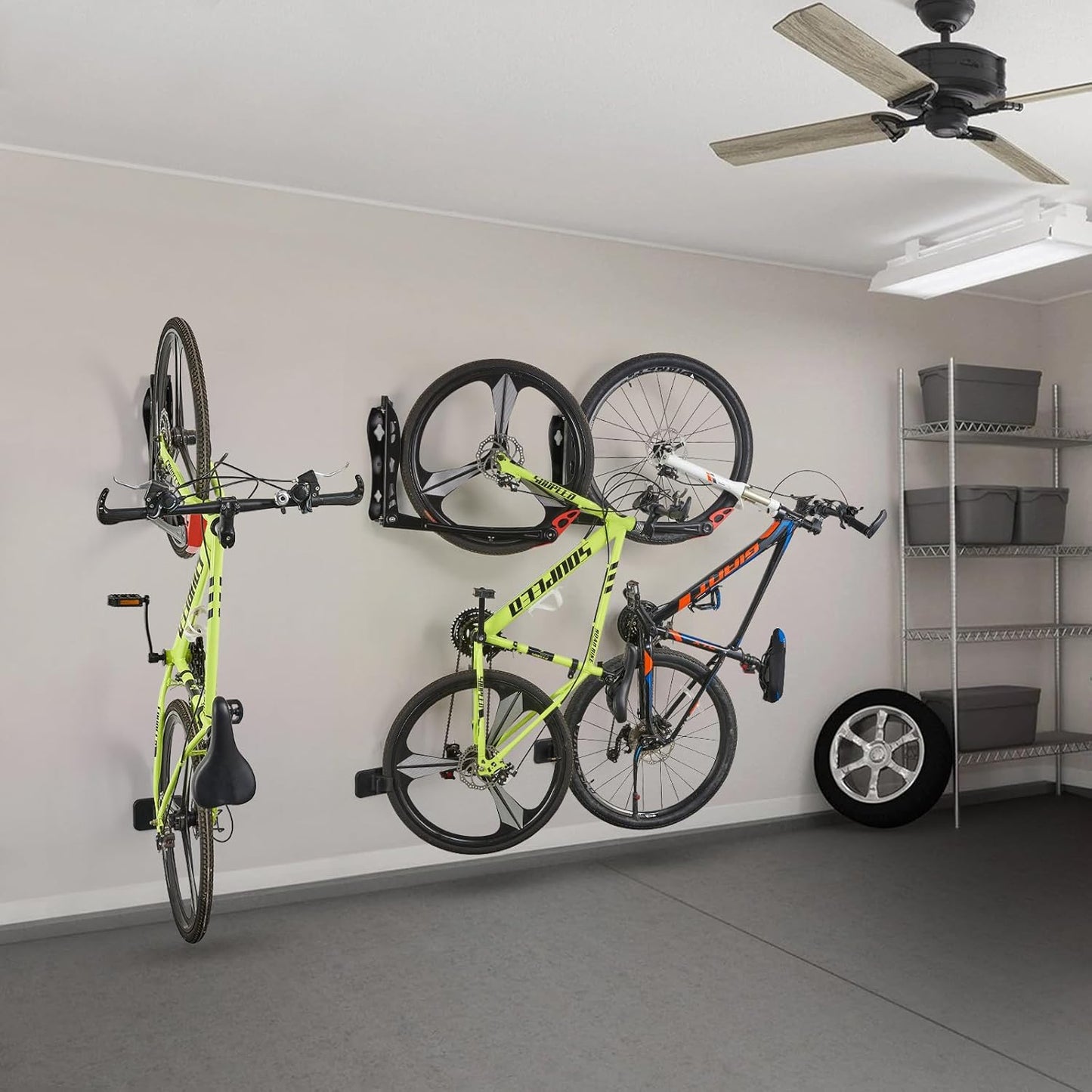 Ultrawall BIKEPAL Swivel Bike Racks - No Lift Wall-Mounted Bike Storage Solution for Home & Garage