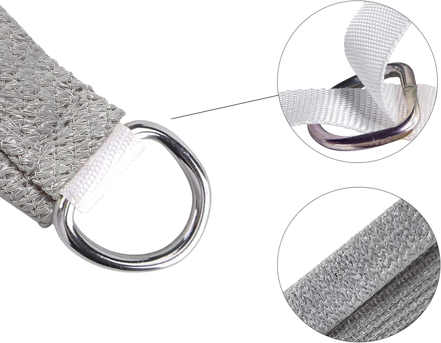 10' x 20' Gray Rectangle Sun Shade Sail SSP1212 Canopy Durable Fabric UV Block Awning,We Make Custom Orders