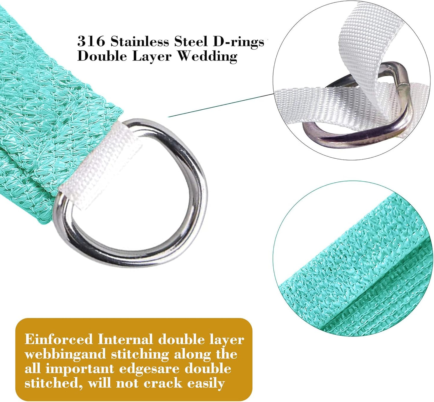 11' x 19' Turquoise Rectangle Sun Shade Sail SSP1212 Canopy Durable Fabric UV Block Awning,We Make Custom Orders