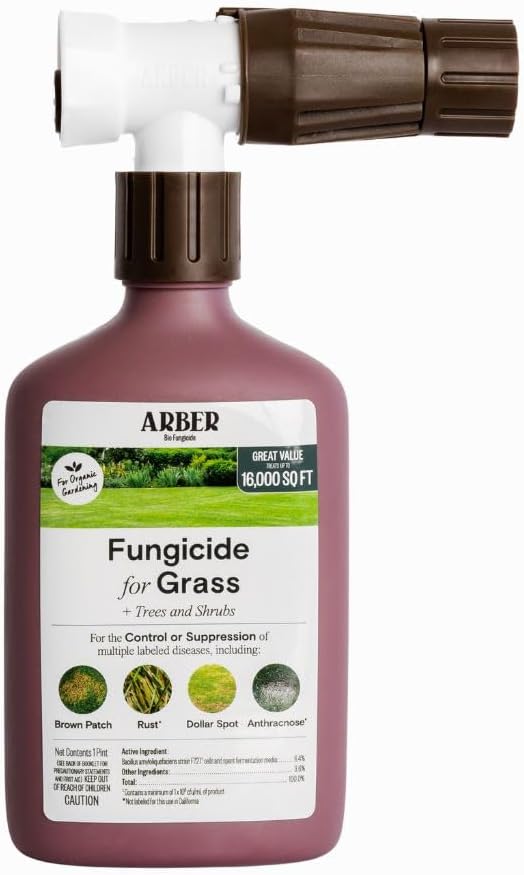 Organic Fungicide for Lawns, Trees & Shrubs – 16oz Ready-to-Spray – Lawn Fungicide for Brown Patch, Rust, Grubs, Disease & Moss – Safe for Grass, Kids & Pets – Lawn Care & Fungus Control