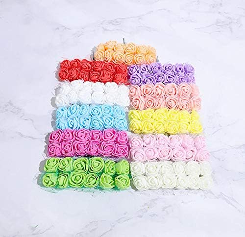 Mini Fake Rose Flower Heads 144pcs for Wedding Party Wedding Bridal Party Home Decor(Lime Green)