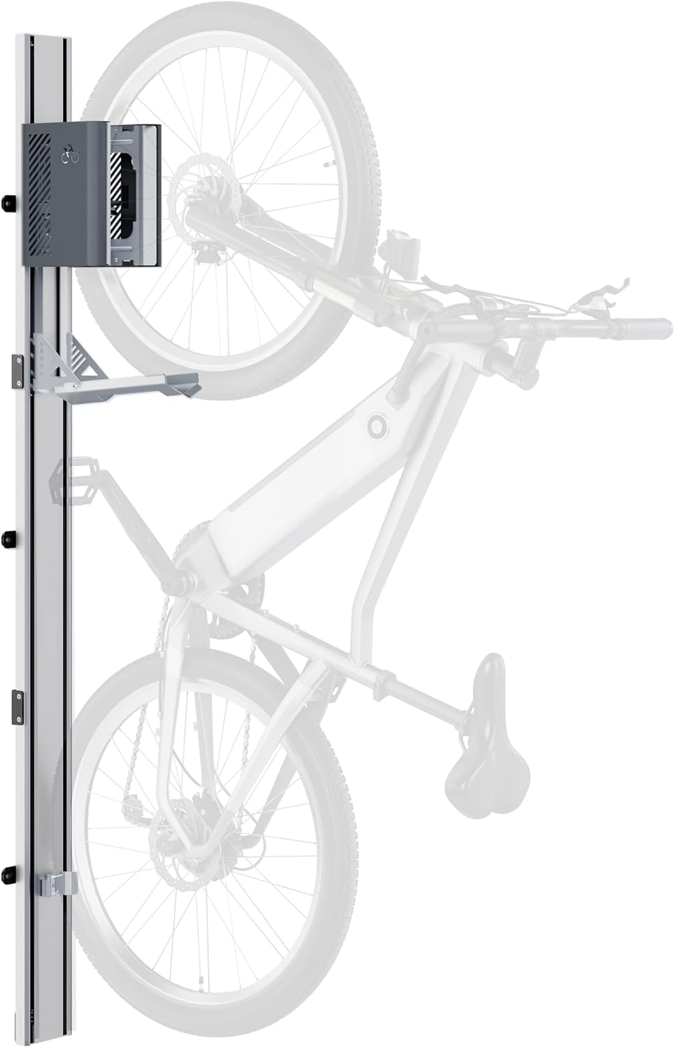 monTEK Automatic Lift EBike Rack – Fits 24-29" Tires, Heavy-Duty Vertical Wall Rack for Bicycles (Up to 71 lbs) - Effortless Lifting, Easy Install - Space-Saving Storage for Garage, Shed, SG