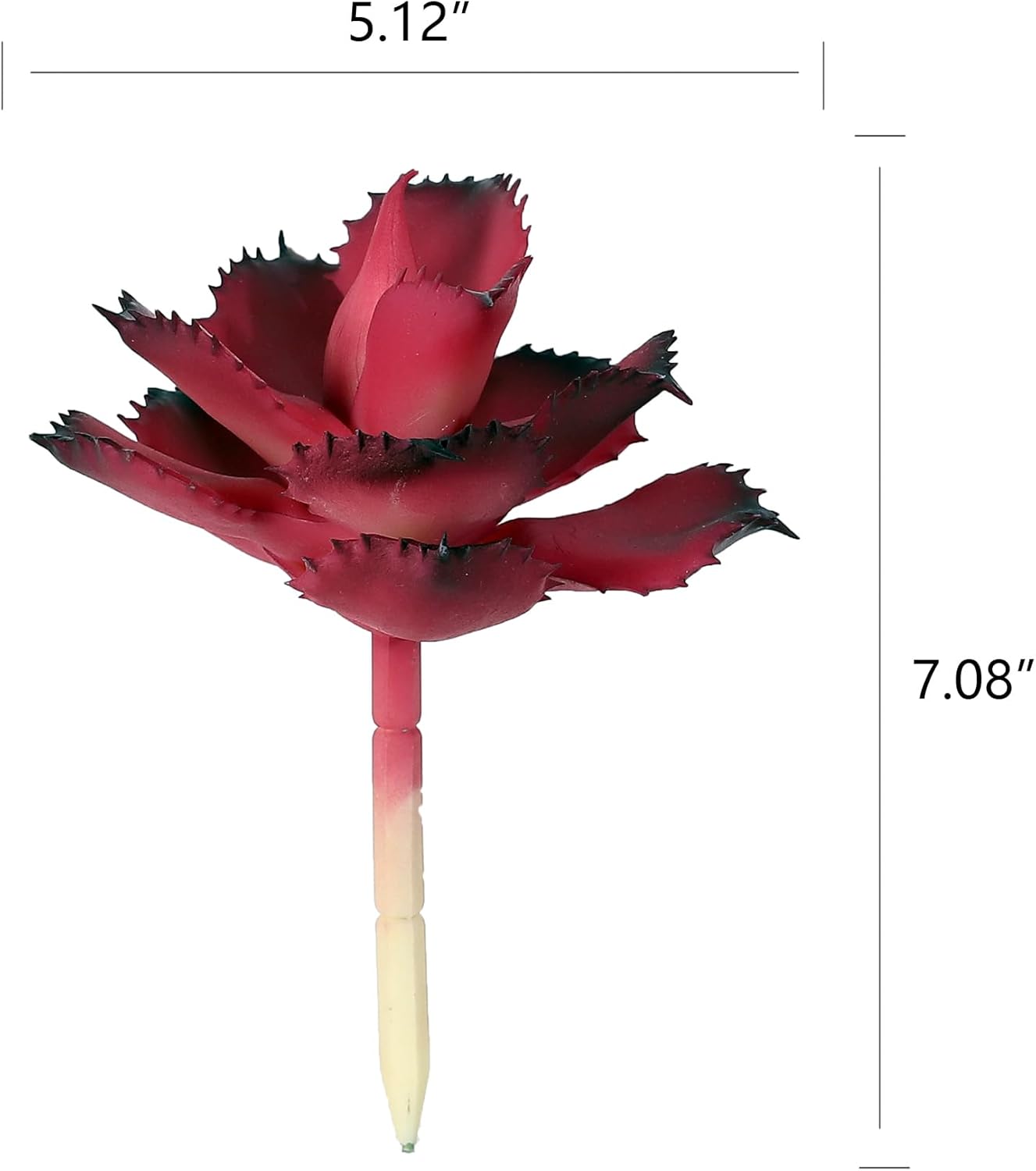 Duovlo Artificial Succulent Plant 5.15 Inch Faux Succulents Agave potatorum Flower Arrangement Craft Wall DIY Materials,Pack of 2 (Rose)