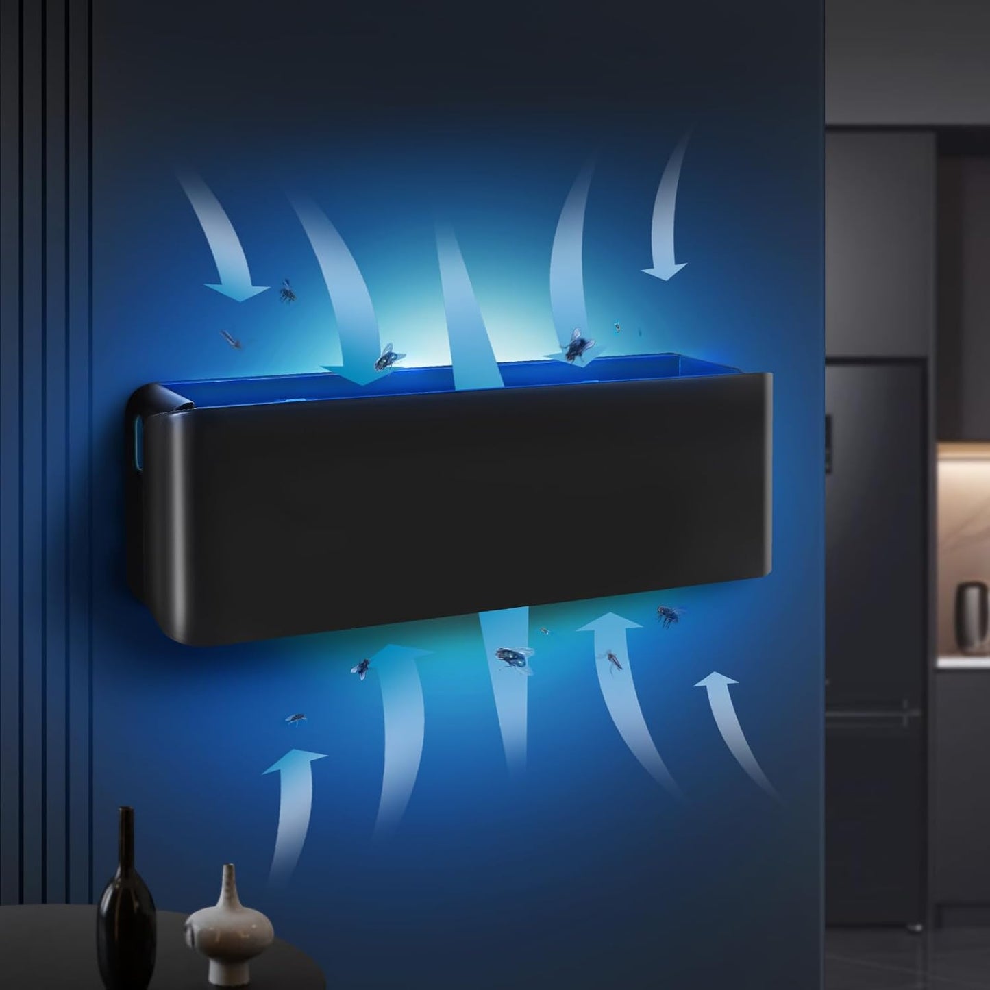 UV Fly Light Trap Indoor for Home Gnat Traps for House, Wall Sconce Fly Light Bug Catcher for Kitchen House & Restaurant Fruit Flies Garage & Warehouse