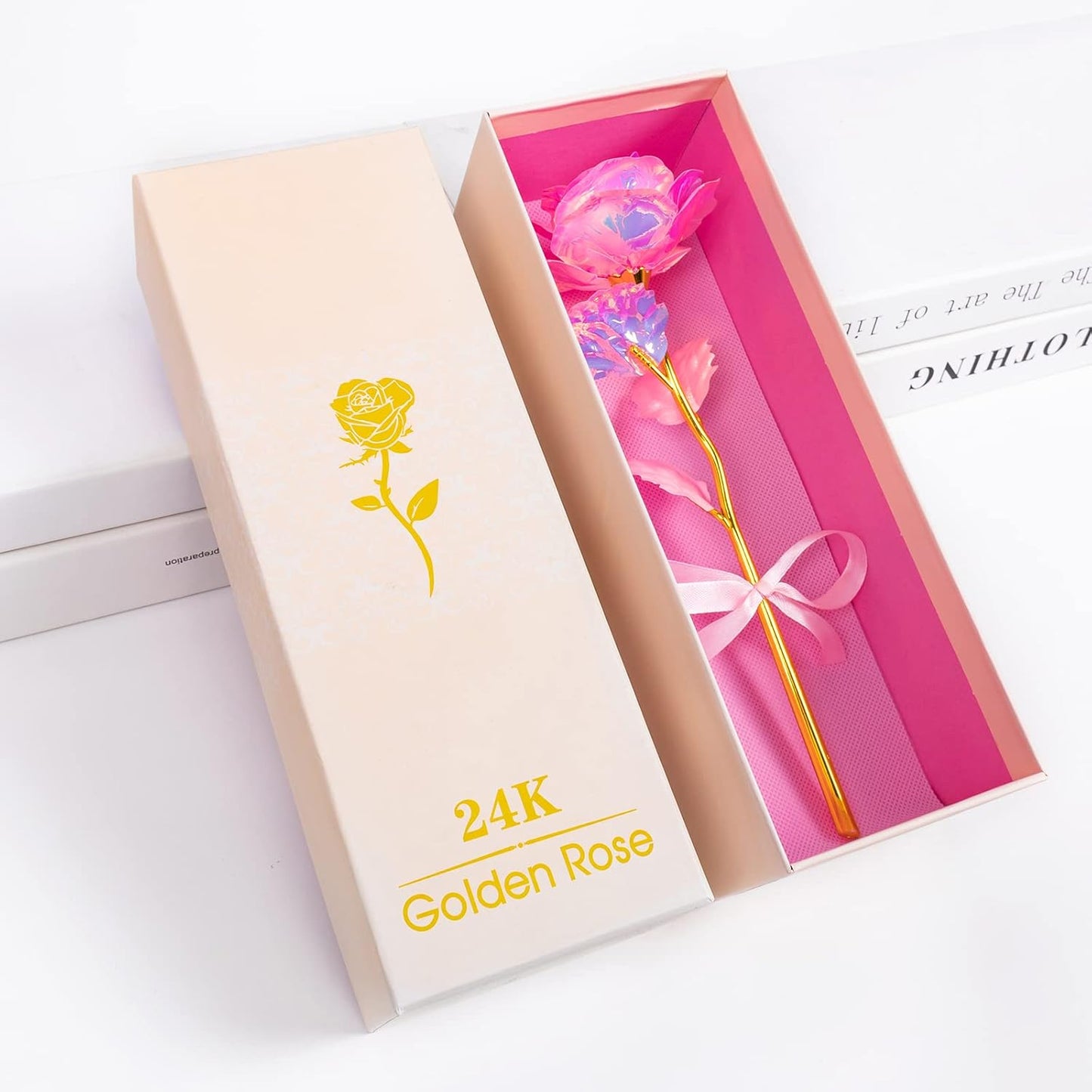 Mothers Day Mom Gifts for Women Birthday Gifts for Women Galaxy Rose Glass Flowers Forever Eternal Roses Artificial Flowers Gifts for Grandma Wife Daughter