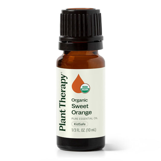 Plant Therapy Sweet Orange Organic Essential Oil 100% Pure, USDA Certified Organic, Undiluted, Natural Aromatherapy, Therapeutic Grade 10 mL (1/3 oz)