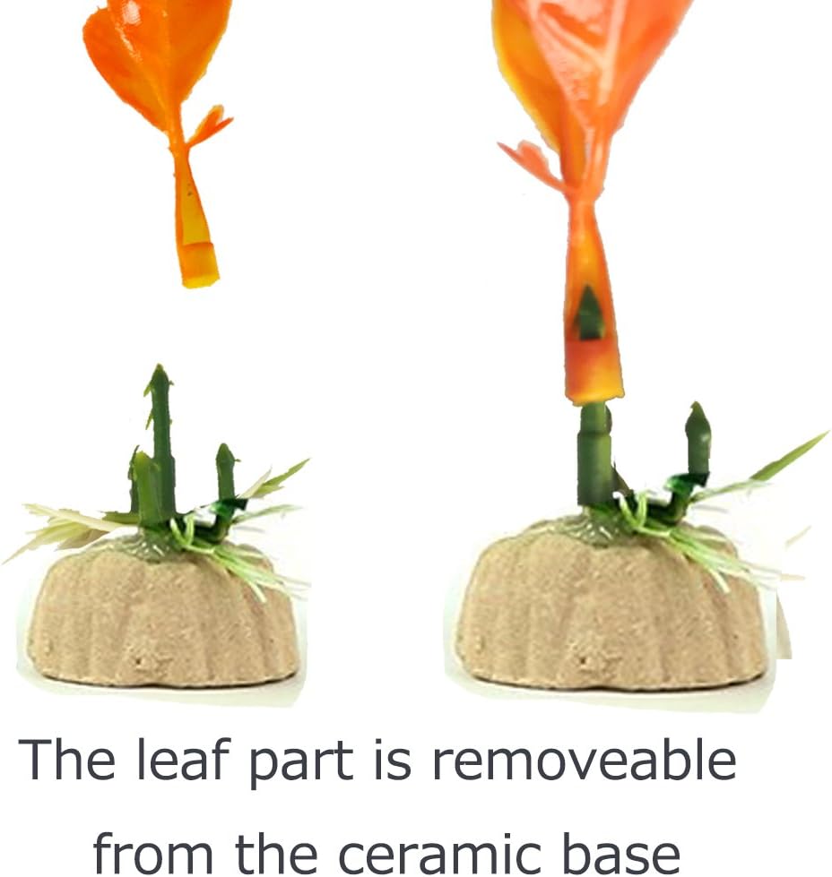 COMSUN 10 Pack Artificial Aquarium Plants, Small Size 4 to 4.5 inch Approximate Height Fish Tank Decorations Home Décor Plastic