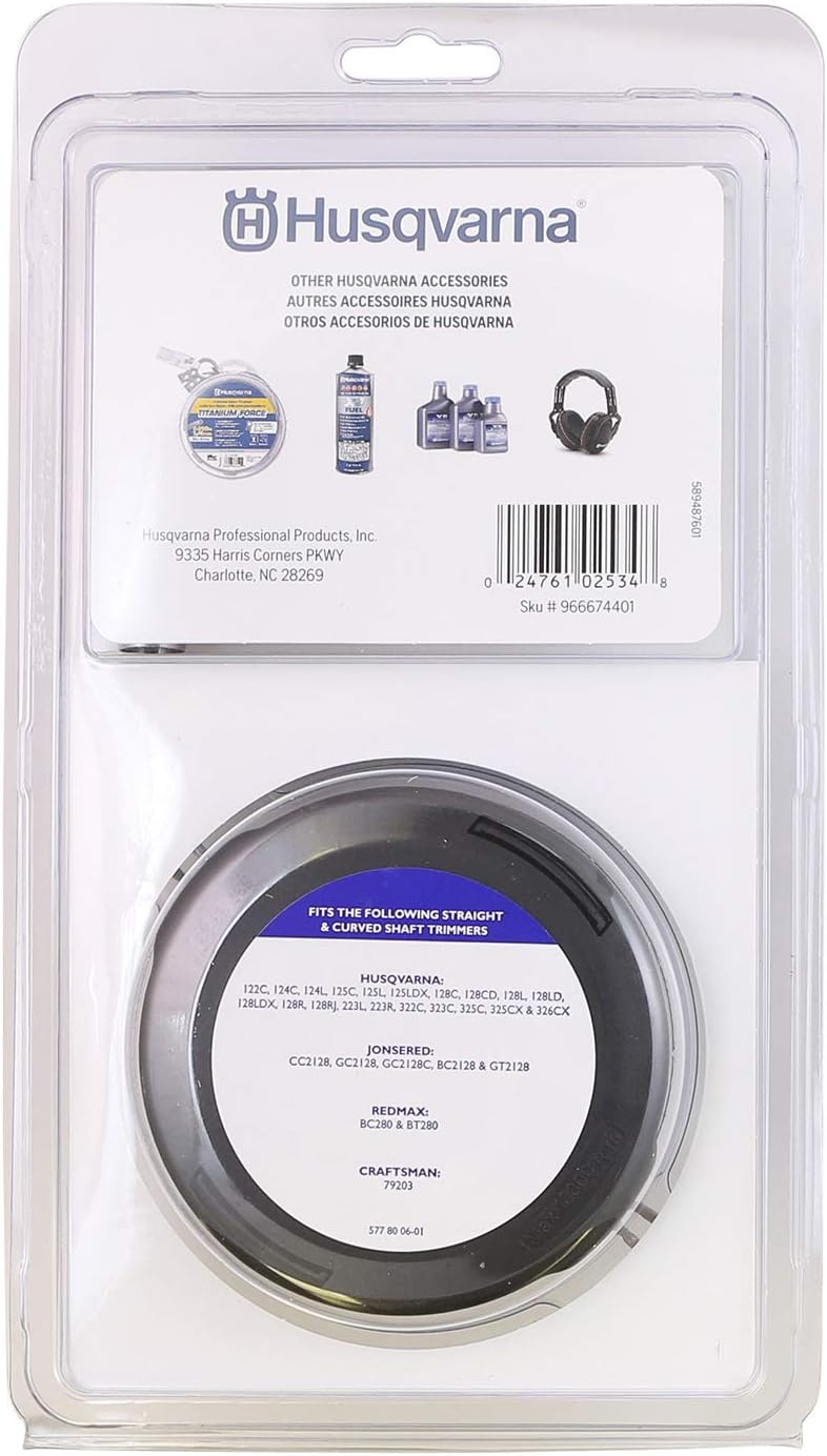 Husqvarna 966674401 T25 Tap Advance String Trimmer Head, Weed Eater Attachments 100-200 Series, Prewound with .095-Inch Trimmer Line, Black