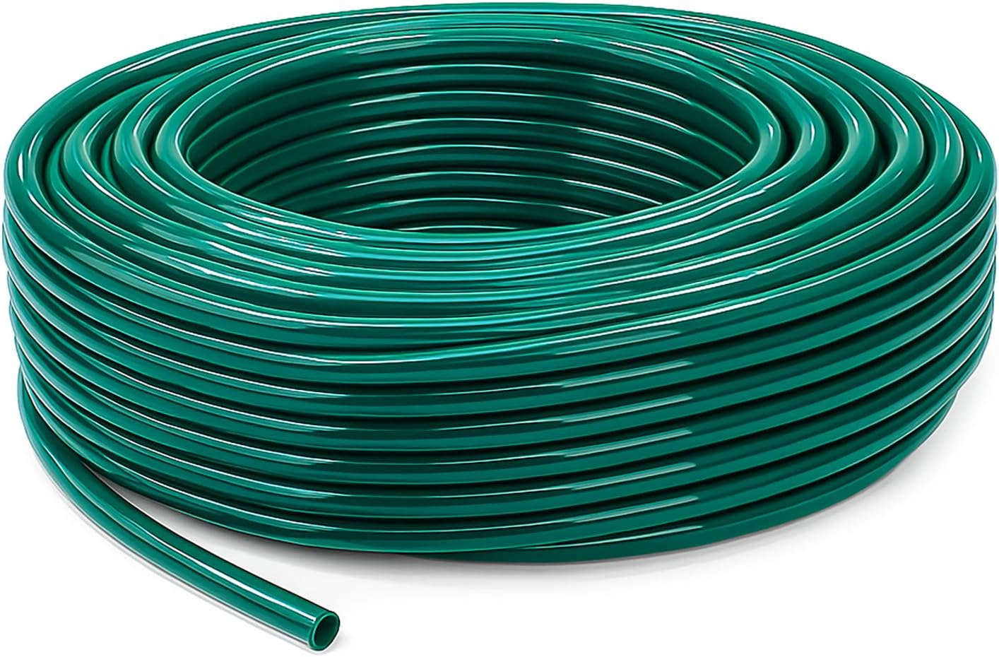 100FT 1/4 inch Drip Irrigation Tubing Blank Distribution Garden Watering Tube Line for DIY Quick-Connect Drip Irrigation Parts and Drip Systems, Green