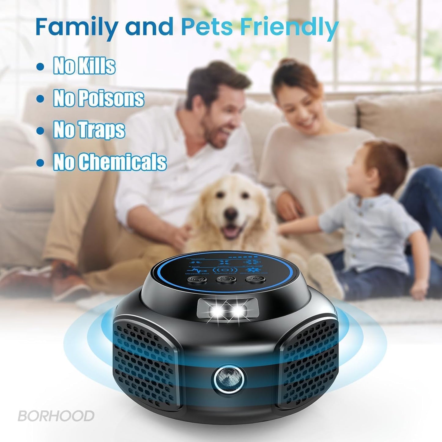 2 Pack Ultrasonic Rodent Repeller Plug-in,Indoor Electronic Device for Mice, Rats, Squirrels, Roaches, Ants, and Spiders for Home, Kitchen, Garage, Attic