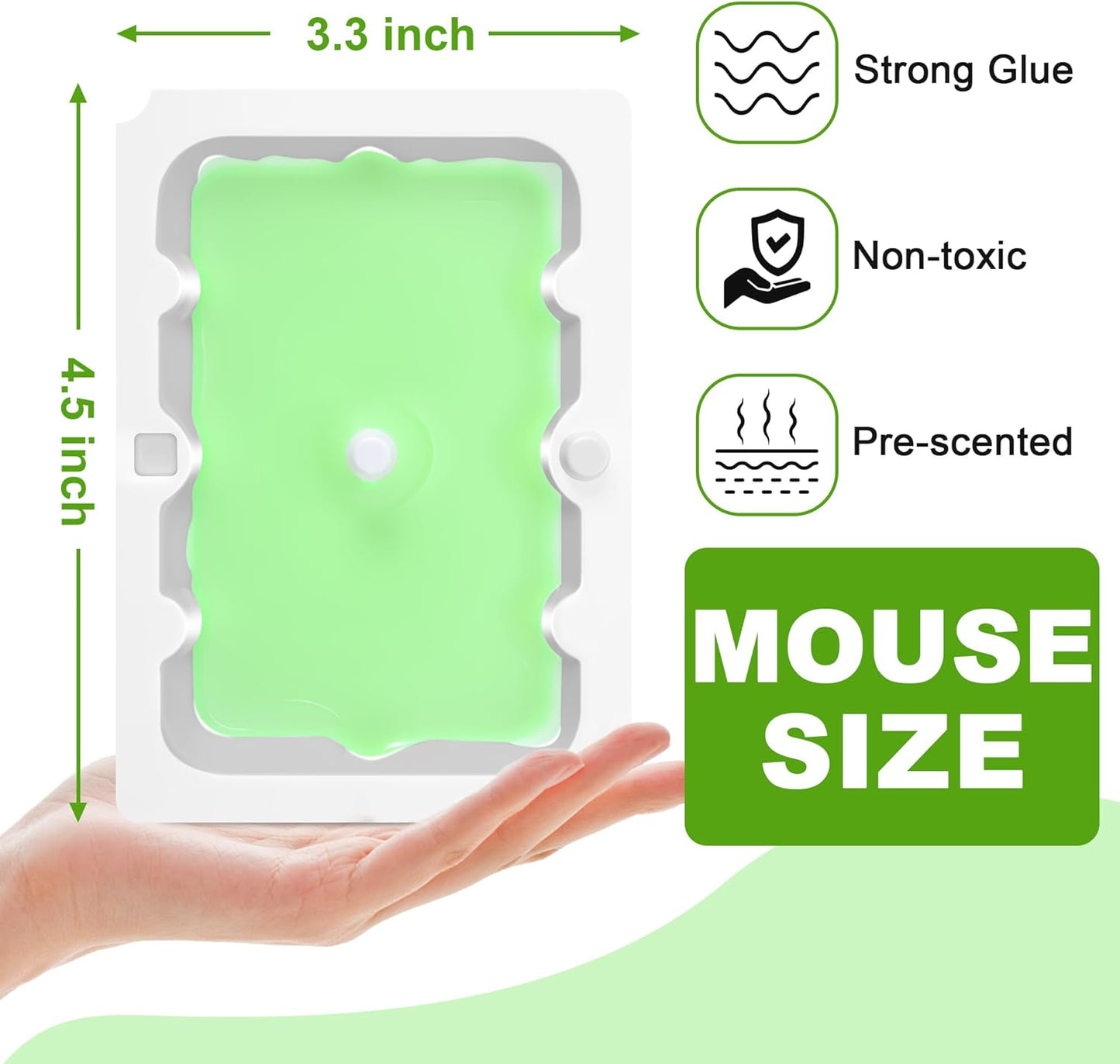 Qualirey 12 Pack Mouse Glue Trap, Super Sticky Traps Mouse Size for Mice and Rats, Pre-Scented, Non Toxic Mice Glue Boards, Rodent Sticky Pads Indoor for Home, Easy to Use, Pet Safe Pest Control