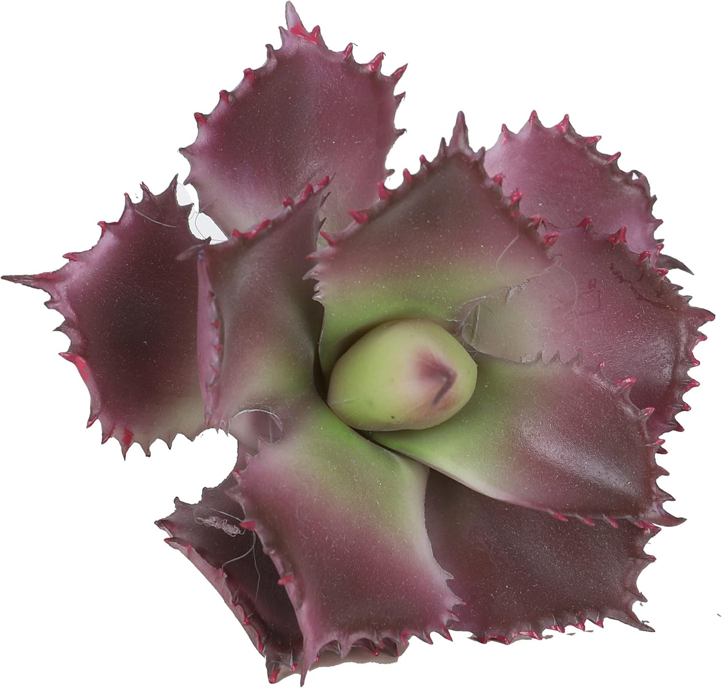 Duovlo Artificial Succulent Plant 7.08 Inch Faux Succulents Agave potatorum Flower Arrangement Craft Wall DIY Materials Pack of 2 (Dark Purple)