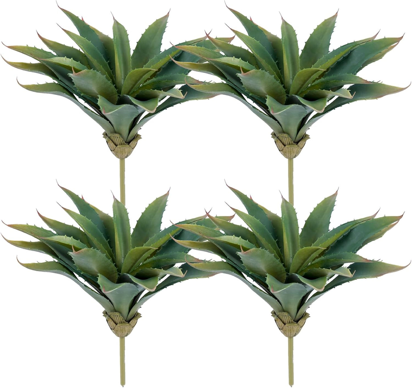 Veryhome Succulents Plants Artificial Aloe Plant, 12.5Inch Large Faux Succulents Unpotted, Premium Crafting DIY Greenery Decor for Indoor & Outdoor(4Pcs-Green)