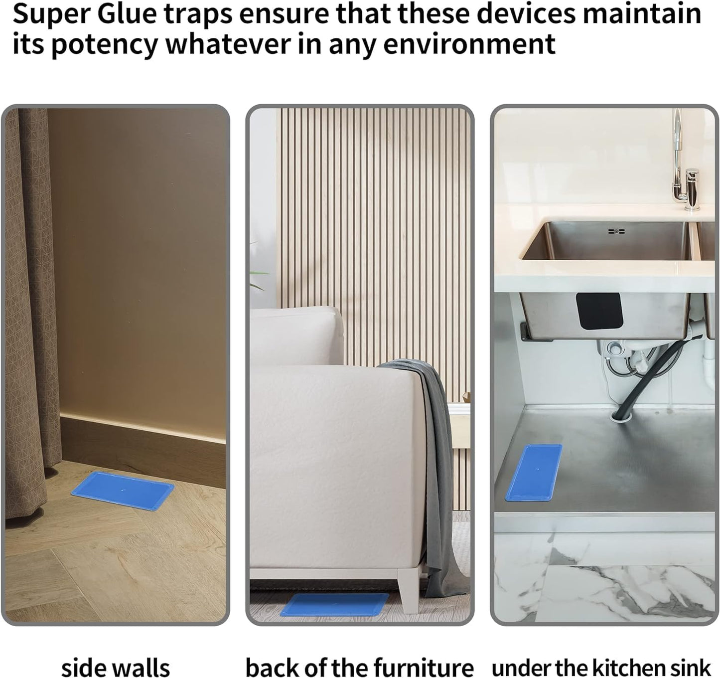 LULUCATCH Super Glue Traps 30 Pack for Mice & Snakes, Larger, Heavier Sticky Traps with Non-Toxic Glue. Sticky Mouse Traps Indoor, Easy to Set, Pet Safe Pest Control