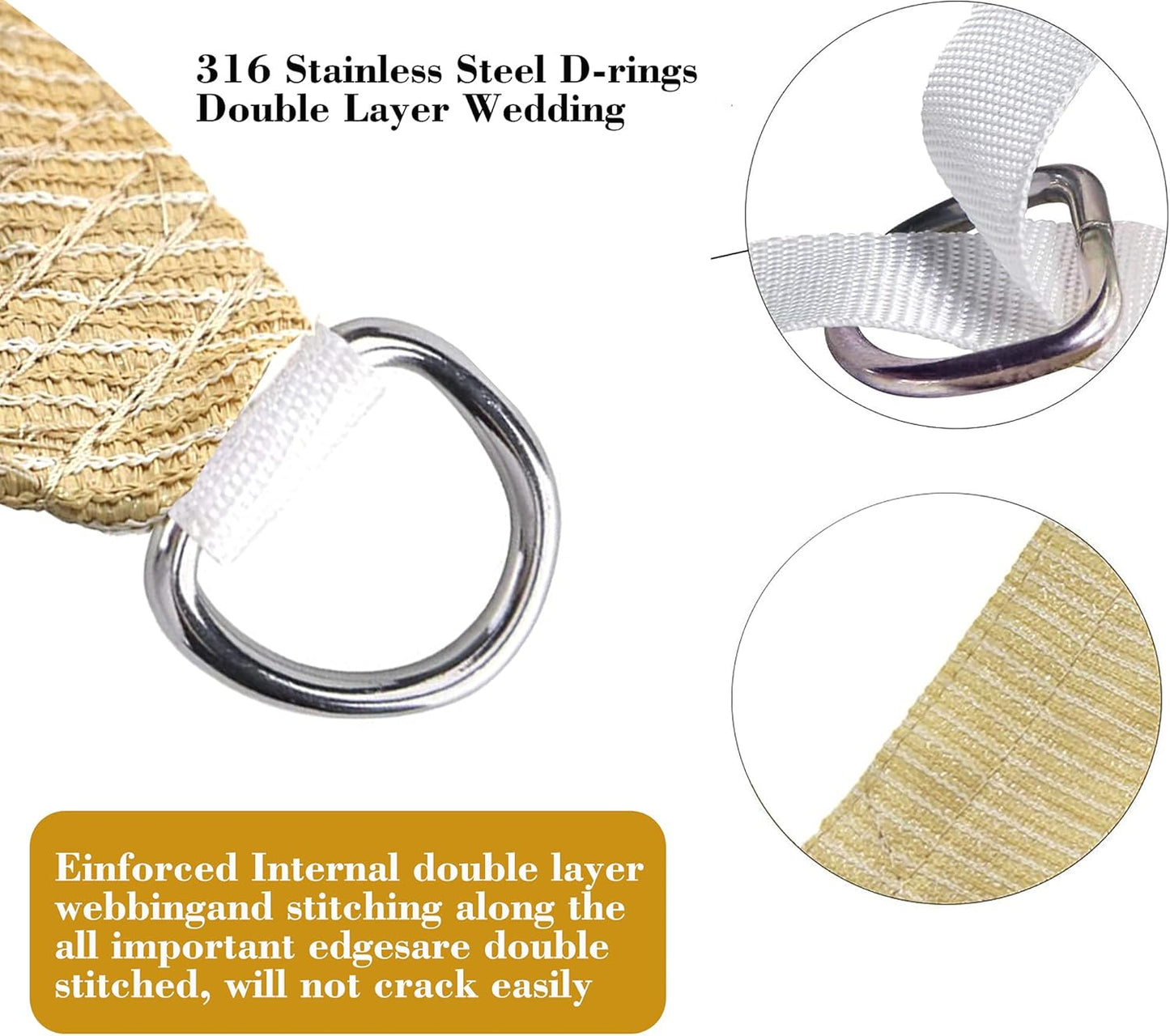 10' x 13' Beige Rectangle Sun Shade Sail SSP1212 Canopy Durable Fabric UV Block Awning,We Make Custom Orders