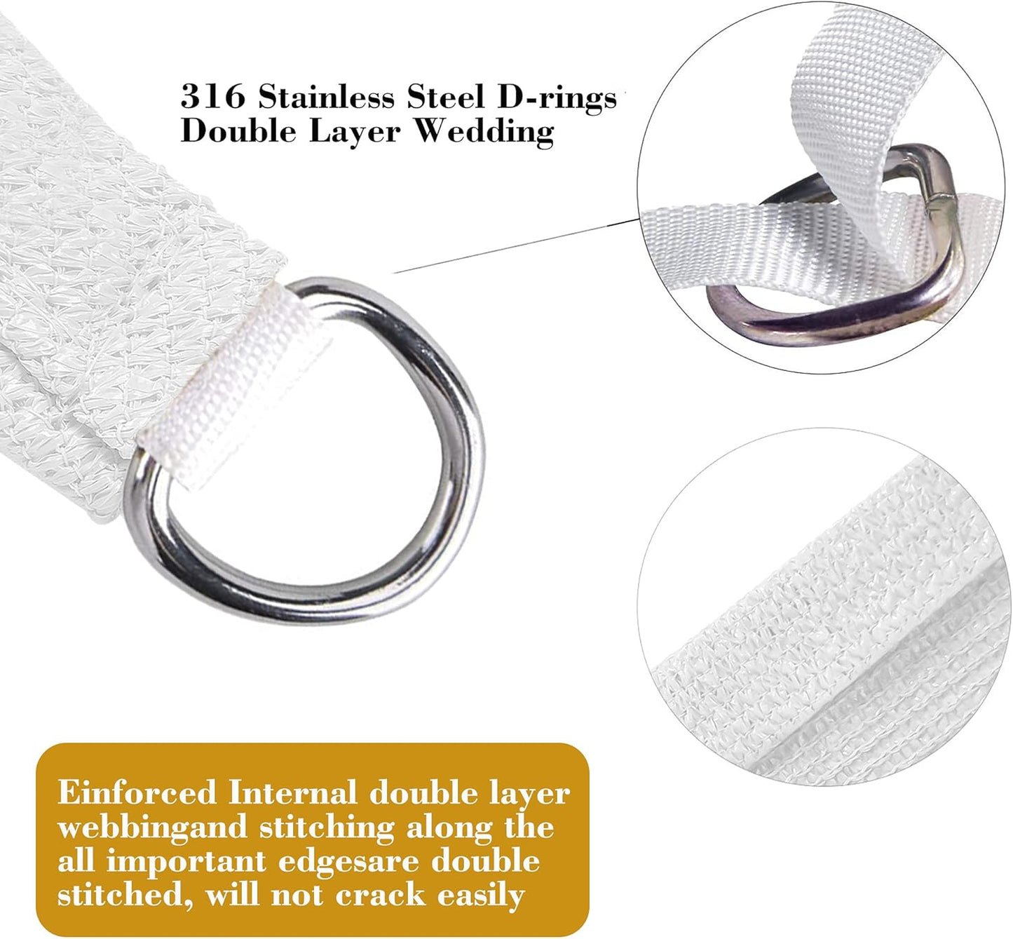 10' x 11' White Rectangle Sun Shade Sail SSP1212 Canopy Durable Fabric UV Block Awning,We Make Custom Orders