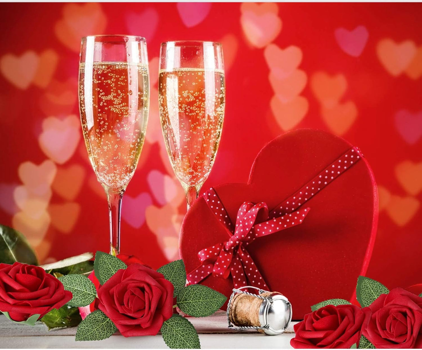 AmyHomie Artificial Flower Dark Red Rose 25pcs Real Looking Fake Roses w/Stem for DIY Wedding Bouquets Centerpieces Arrangements Party Baby Shower Home Decorations