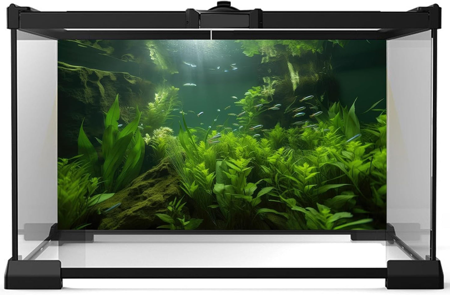 Aquarium Background Lush Aquatic Plants Seagrasses Terrarium Background Redwood Root Moss Tropical Style Green Underwater Plants Fish Tank Background Under The Sea Reptile Tank Backdrop 72x18in