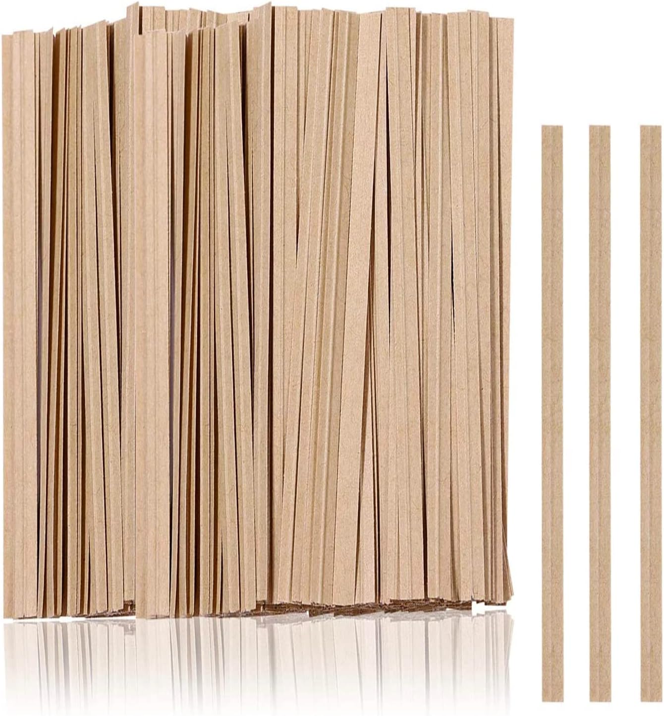 1000 Pcs Twist Ties, Kraft Paper Twist Ties Plant Ties Reusable Bread Ties for Party Cello Candy Coffee Treat Bags Cake Pops (6")