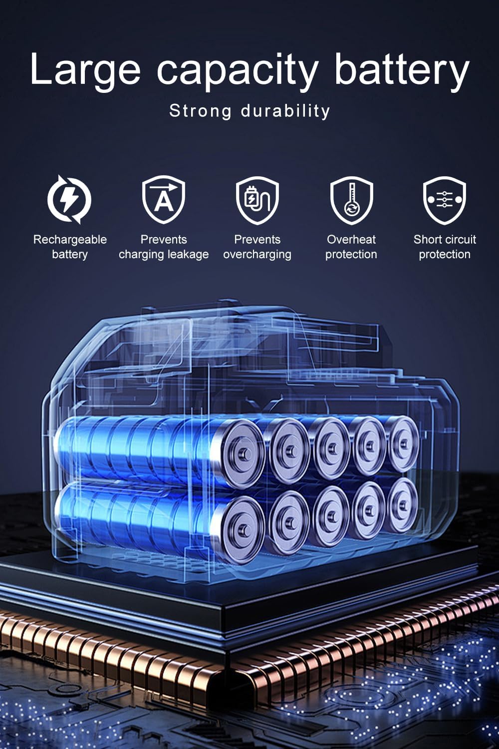 Cordless Weed Wacker,Lightweight Telescoping Shaft,Electric Weed Eater,2 Batteries,Enhanced Safety Features,Grass Trimmer Cordless for Lawn, Garden, Yard GCJ-Black