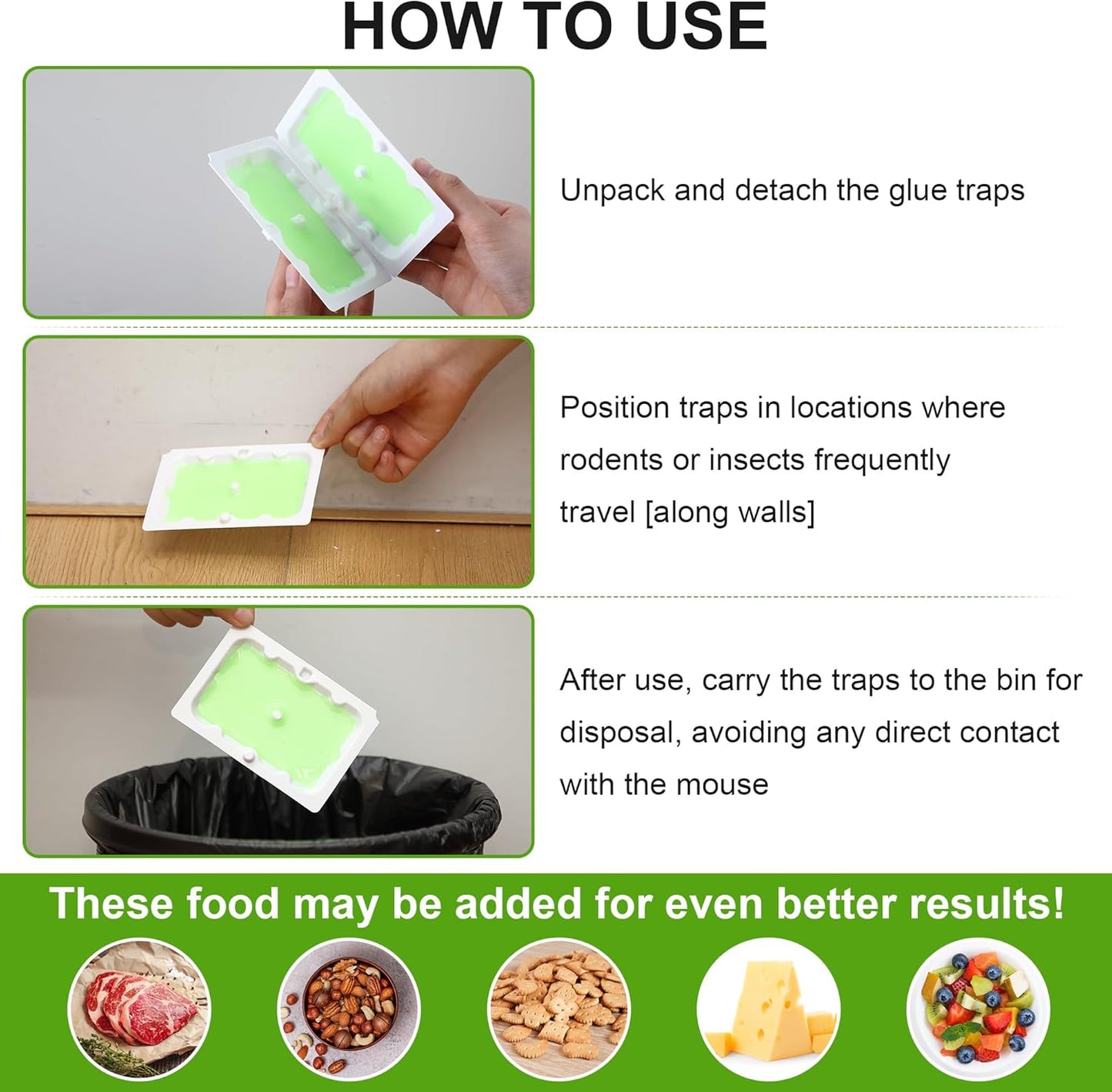 Qualirey 6 Pack Mouse Glue Trap, Super Sticky Traps Mouse Size for Mice and Rats, Pre-Scented, Non Toxic Mice Glue Boards, Rodent Sticky Pads Indoor for Home, Easy to Use, Pet Safe Pest Control