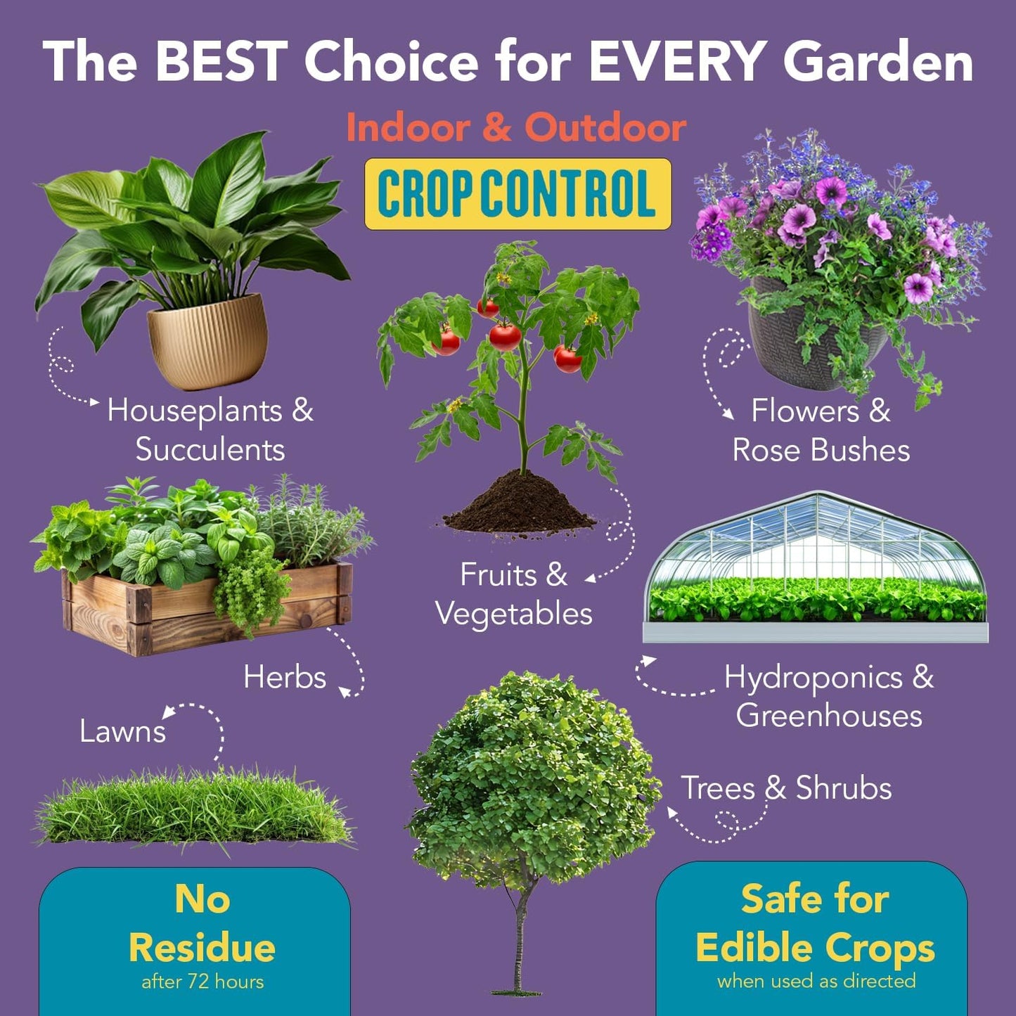 Trifecta Crop Control Super Concentrate All-in-One Natural Pesticide, Fungicide, Miticide, Insecticide, Help Defeat Spider Mites, Powdery Mildew, Botrytis, Mold, and More on Plants 4 OZ