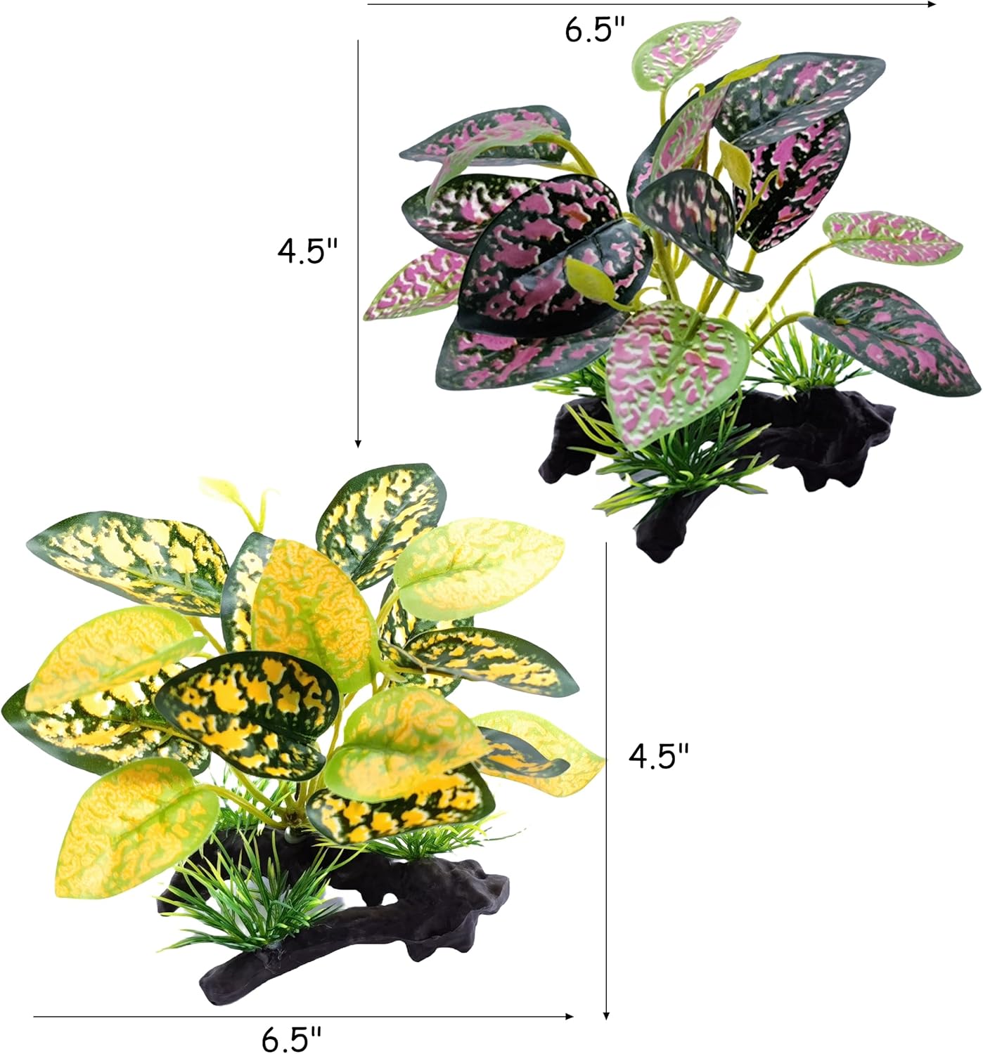 M2cbridge Artificial Fish Tank Plants Aquarium Plastic Plant Aquatic Water Grass Foreground Decor (2PCS Plastic Plants)