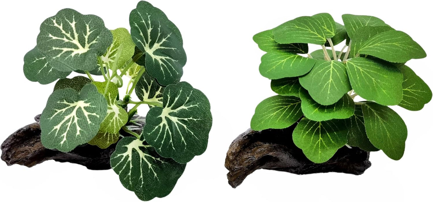 M2cbridge Artificial Fish Tank Plants Silk Aquarium Plastic Plant Aquatic Water Grass Foreground Decor(2PCS Small Green)