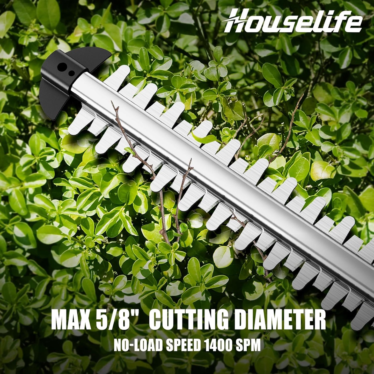 Houselife Cordless Hedge Trimmer Compatible with Dewalt 20V MAX Battery(Tool Only), 18'' Electric Hedge Trimmers Cordless, Lightweight Battery Powered Bush Trimmer for Yard, Garden