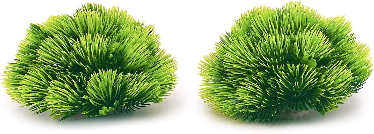 BEGONDIS 2Pcs Aquarium Decorations Fish Tank Artificial Green Water Plants Made of Soft Plastic