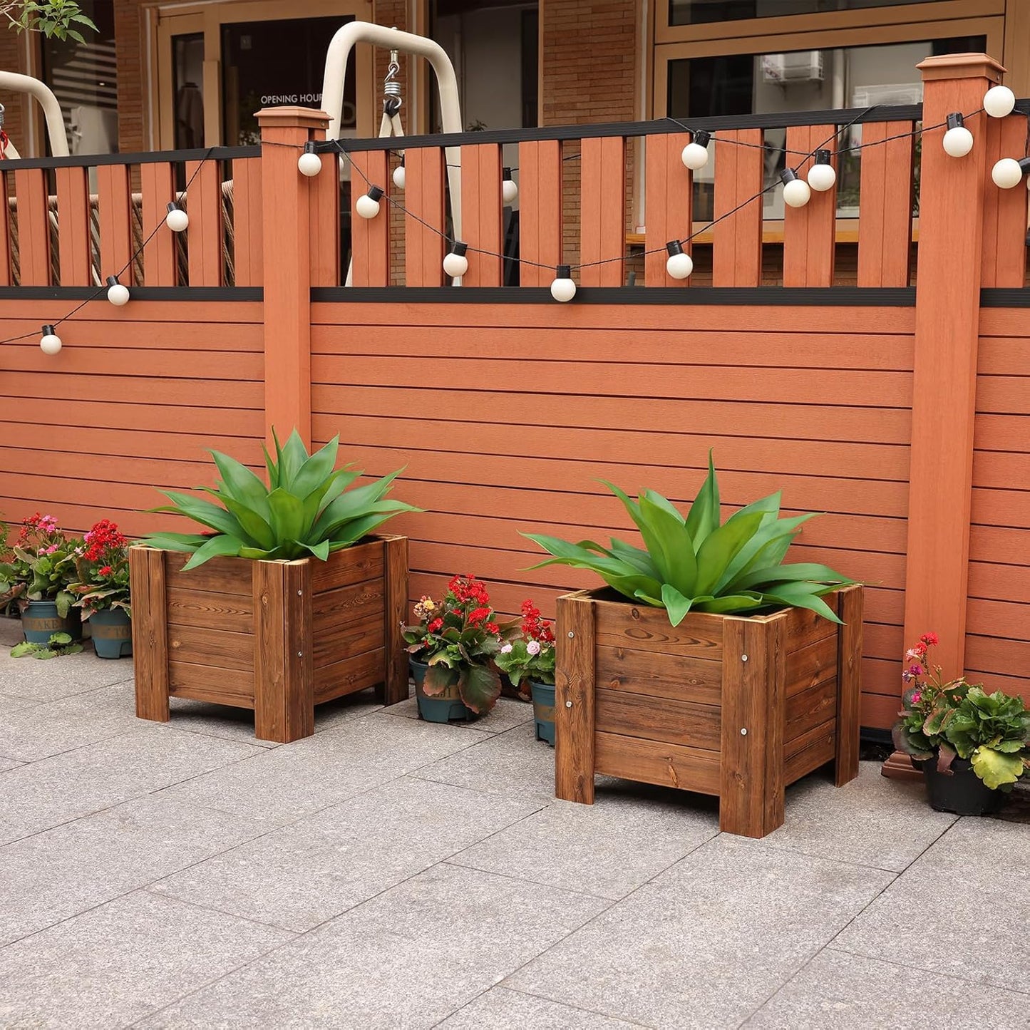 Artificial Plants Outdoor,UV-Resistant Fake Agave Succulent Plant 23 Inch Medium Size Faux Succulents Stems for Indoor Realistic & Natural Home Decor Plants for Office Housewarming 2 Pack