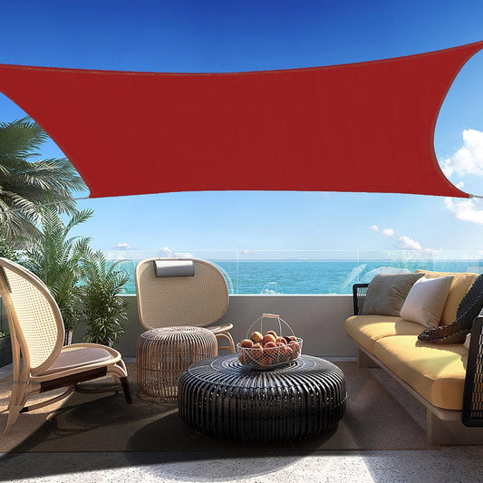 11' x 16' Red Rectangle Sun Shade Sail SSP1212 Canopy Durable Fabric UV Block Awning,We Make Custom Orders