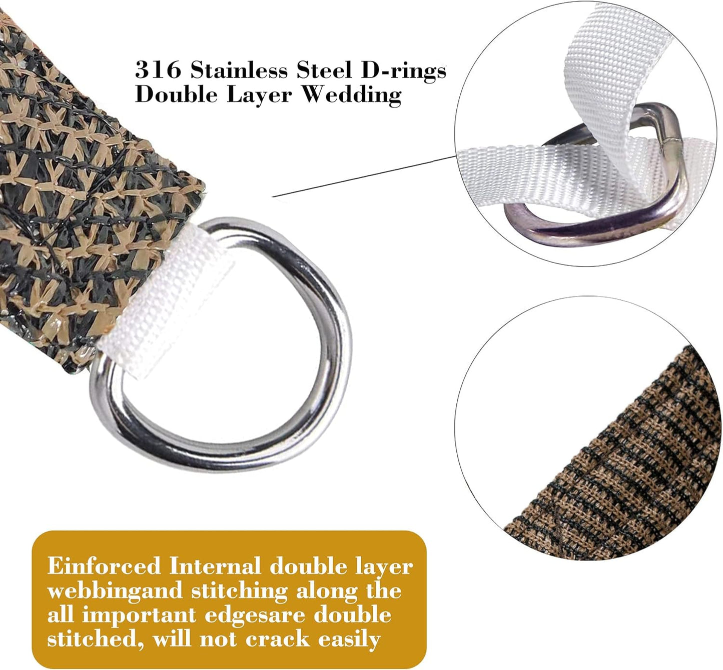 11' x 17' Brown Rectangle Sun Shade Sail SSP1212 Canopy Durable Fabric UV Block Awning,We Make Custom Orders