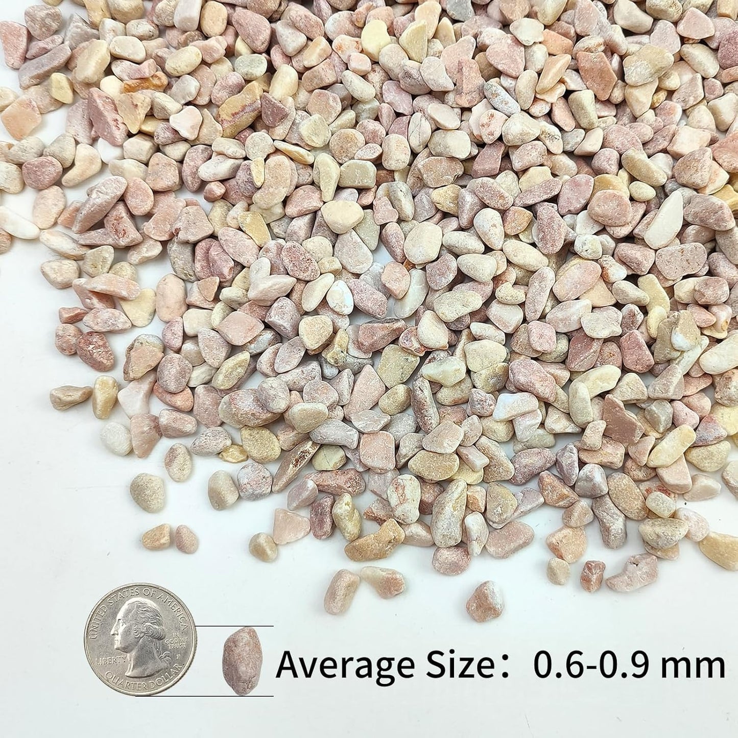 10lbs Peach Pebbles for Plants, 3/8inch Small Rocks for Succulent Cactus Plants, Natural Polished Pebbles, River Rocks for Plants, Vases, Garden