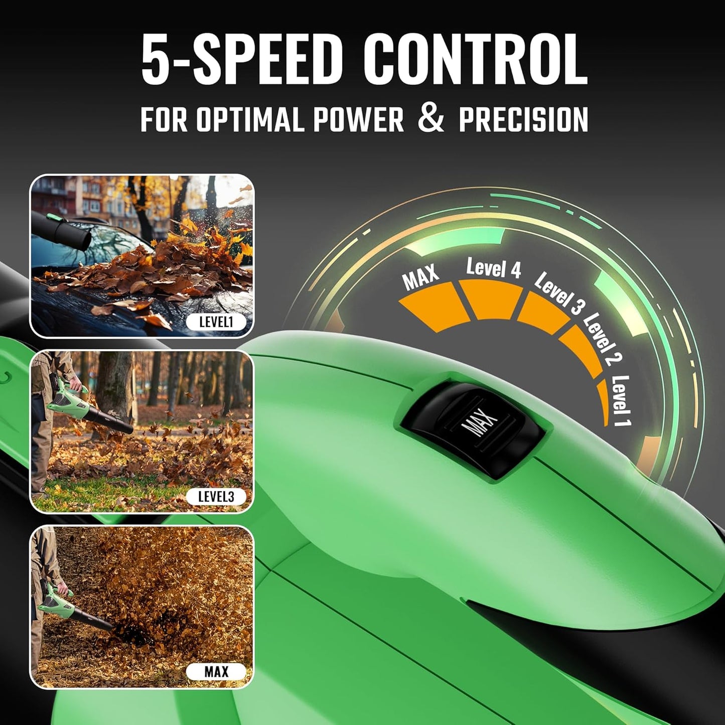 WORKPROX Leaf Blower Cordless, 20V Electric Blower with 4.0Ah Type-C Charging Battery, 89.5MPH 500CFM, Lightweight Handheld Mini Blowers for Lawn Care, Patio Cleaning, Dust, Blowing Leaves