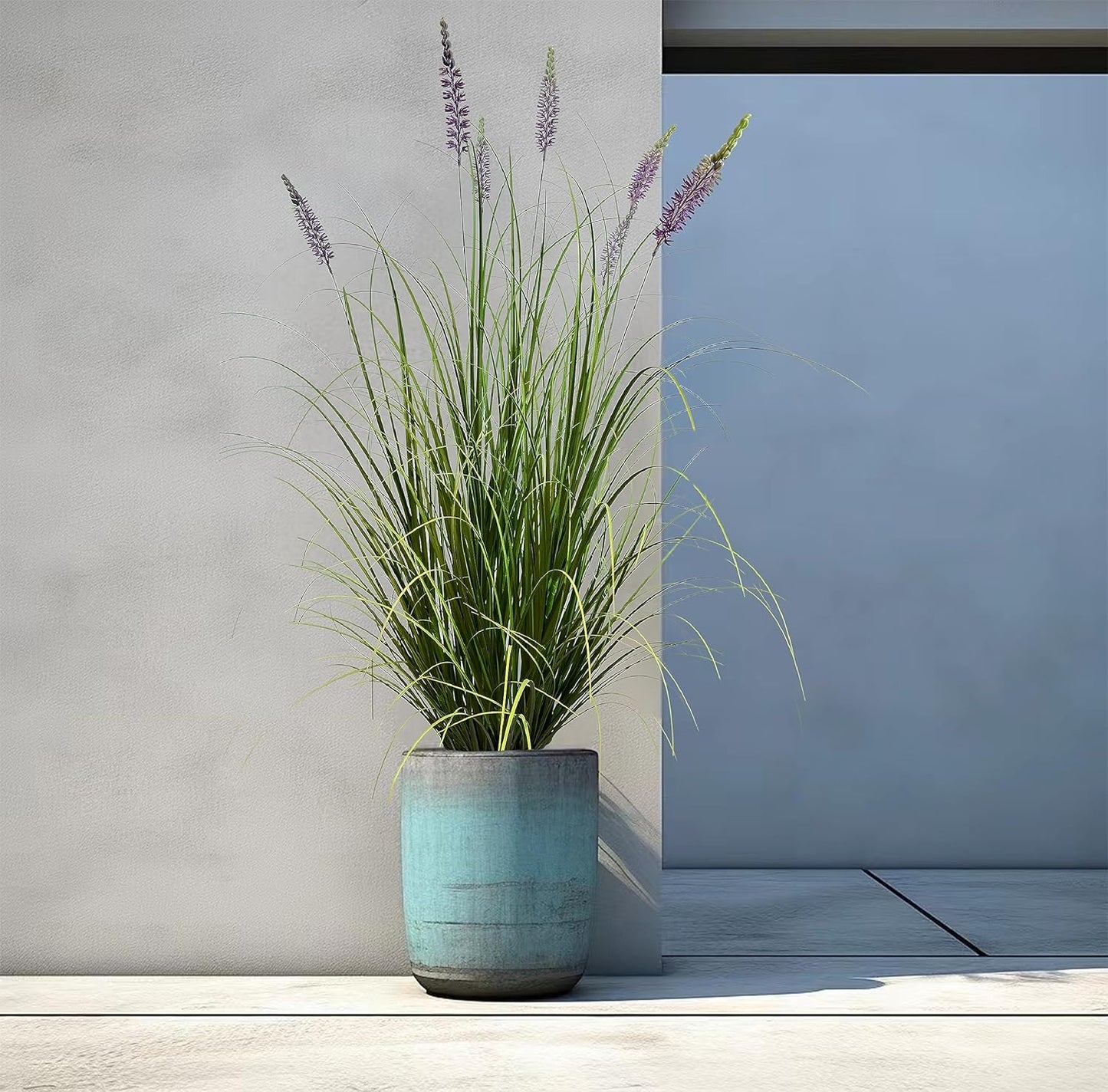 Artificial Plant 47in(2pack) Tall Artificial Lavender Plant,Faux Plants Indoor Home Decorative Artificial Plants & Flowers in Pot Fake Plant, House Plant Indoor