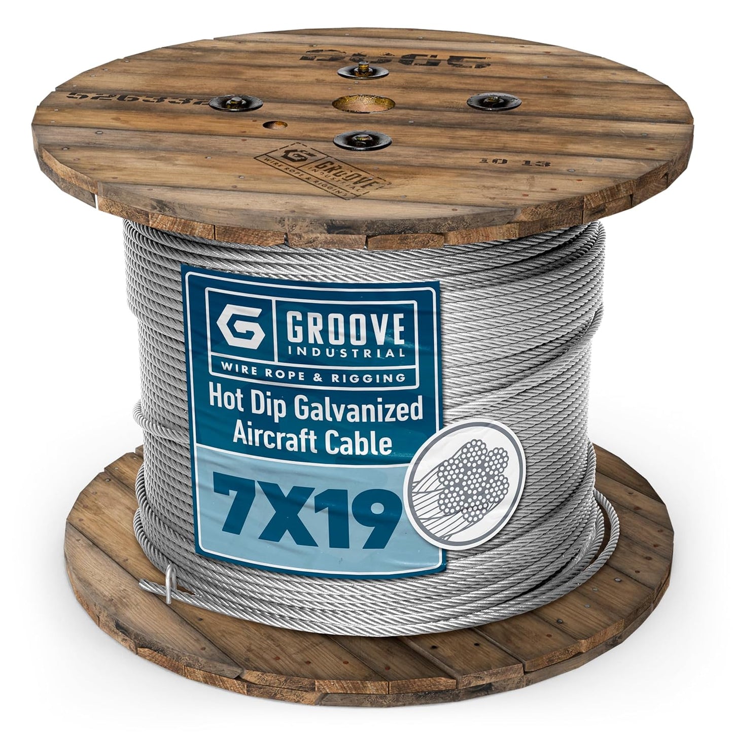 1/4’’ 7x19 Hot Dip Galvanized Aircraft Cable – Steel Wire Rope - 3000 Feet