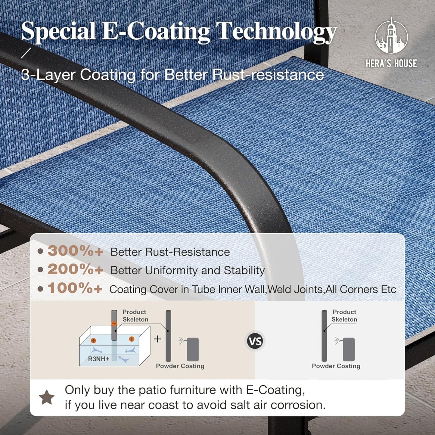 HERA'S HOUSE 9 Pieces Outdoor Table and Chairs Set, 8 x Patio Chairs and 1 x Extendable Metal Dining Table for Lawn Garden Backyard Deck