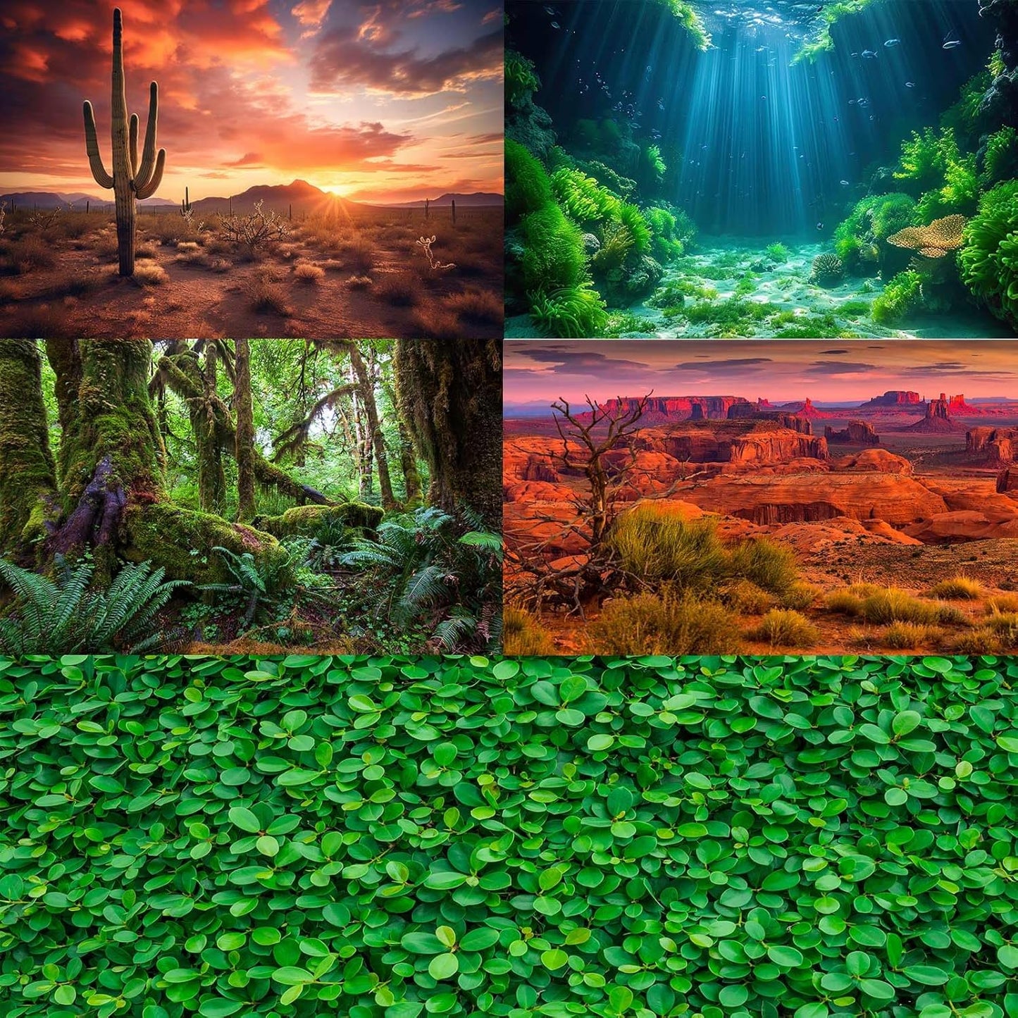 Aquarium Background Diverse Collection of Aquatic Plants Seagrasses Terrarium Background Redwood Root Moss Tropical Style Underwater Lush Green Plants Fish Tank Background Wallpaper Poster 48x18in