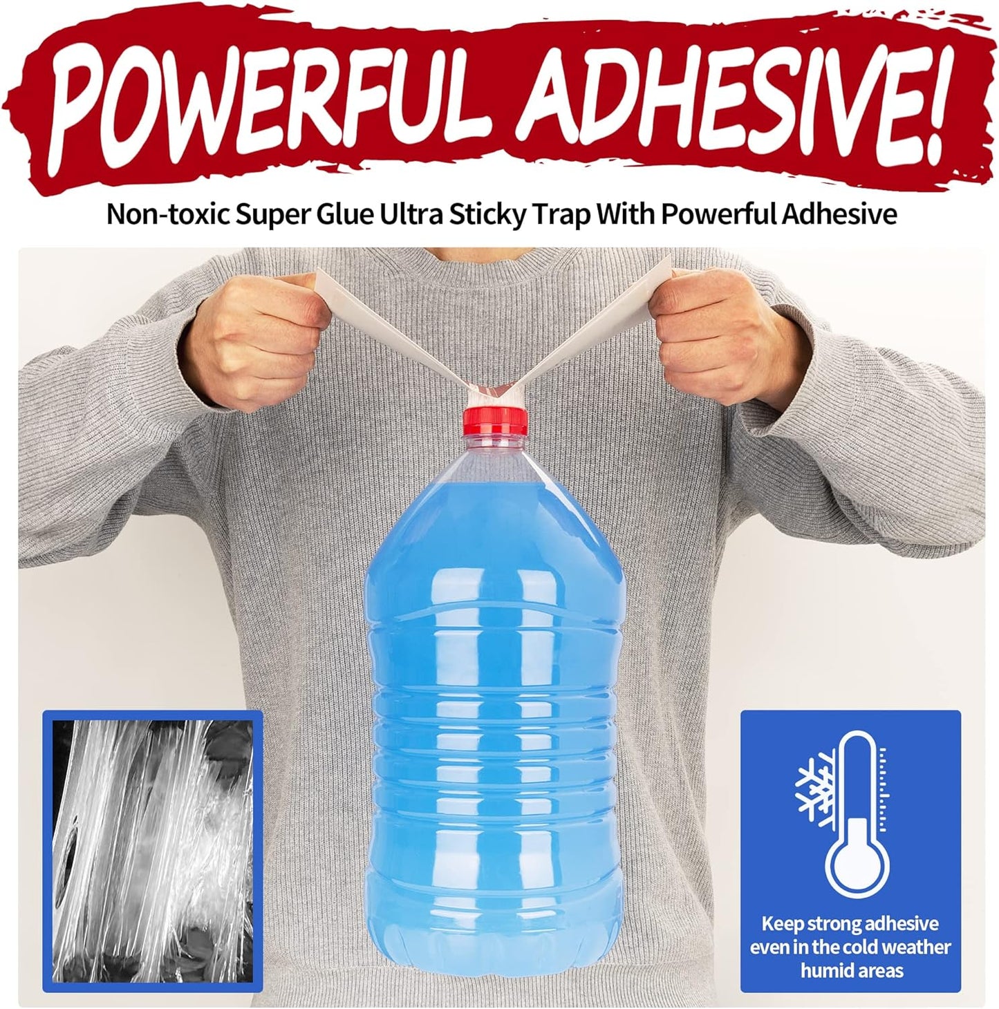 LULUCATCH Cricket Insect Glue Traps - 48 Pack Bug Sticky Traps, Large & Adhesive Spider Scorpion Trap with Pre-Baited Attractant, Highly Effective Glue Boards Indoor, Non-Toxic, Pet Safe Pest Control